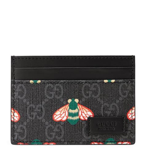 gucci card holder bee black|gucci card holder sale clearance.